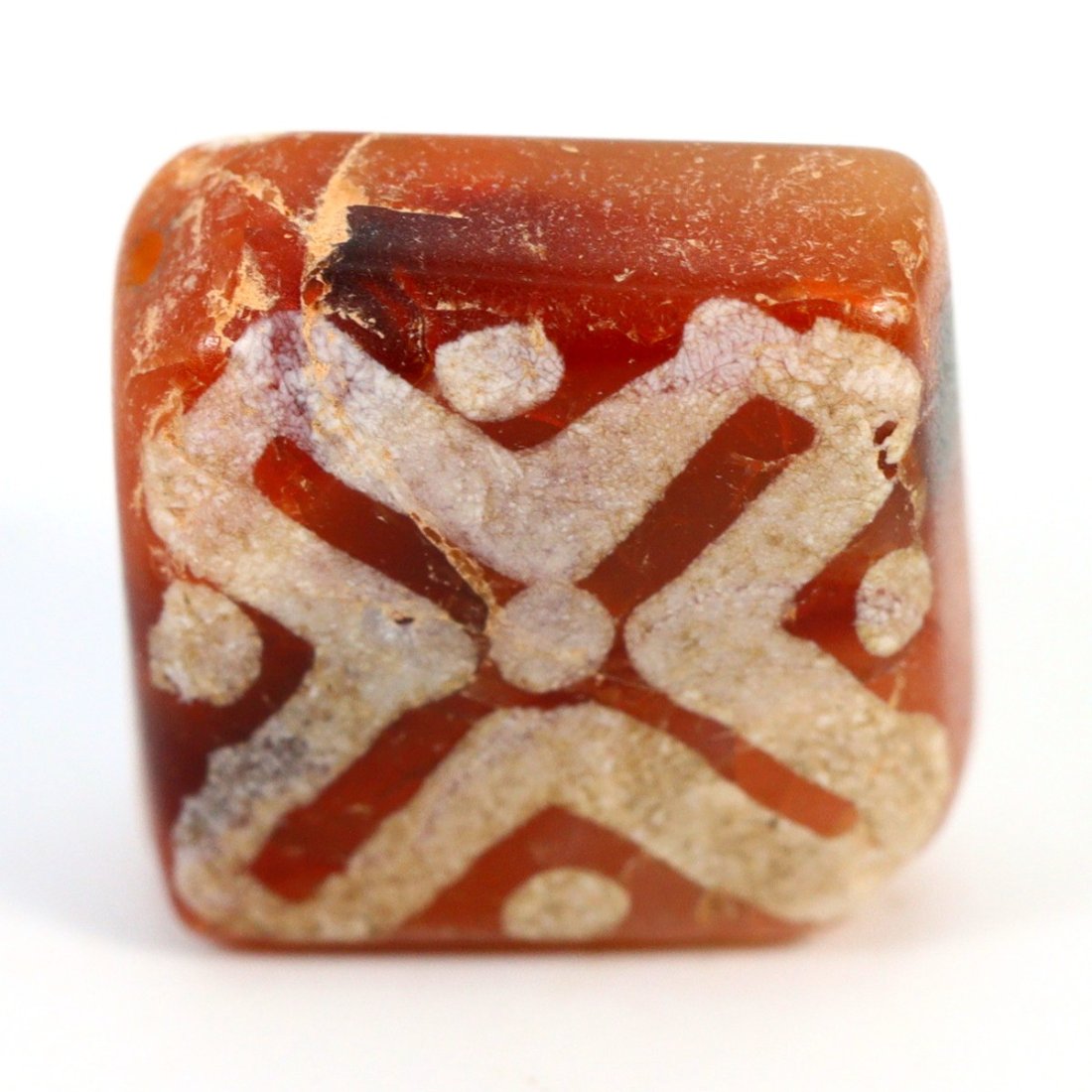 An Etched Carnelian Bead, Ancient Indus Valley, c. 2600-1900 BCE (1 of 4)