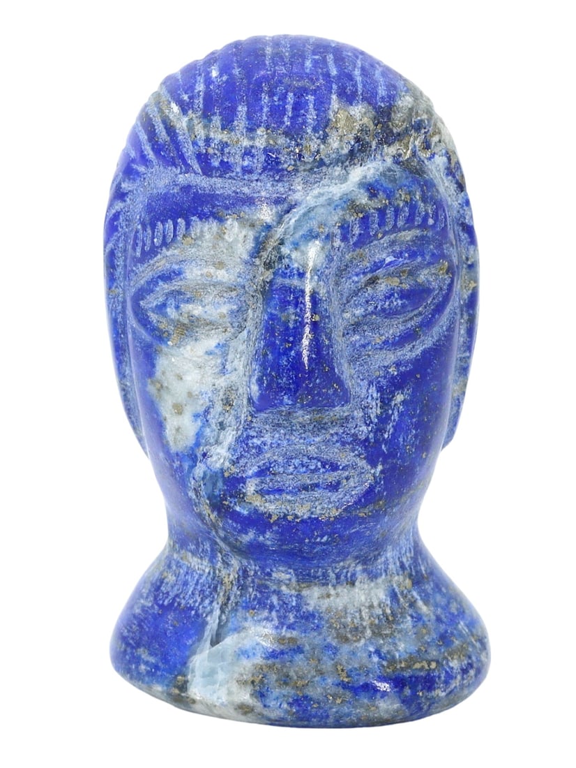 An Ancient Bactrian Lapis Lazuli Idol Head, 2nd Millennium BCE (1 of 2)