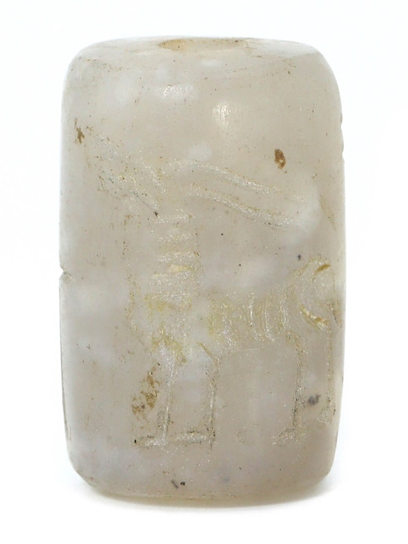 An Ancient Persian Chalcedony Cylinder Seal, Circa 1st Millennium BCE (1 of 2)