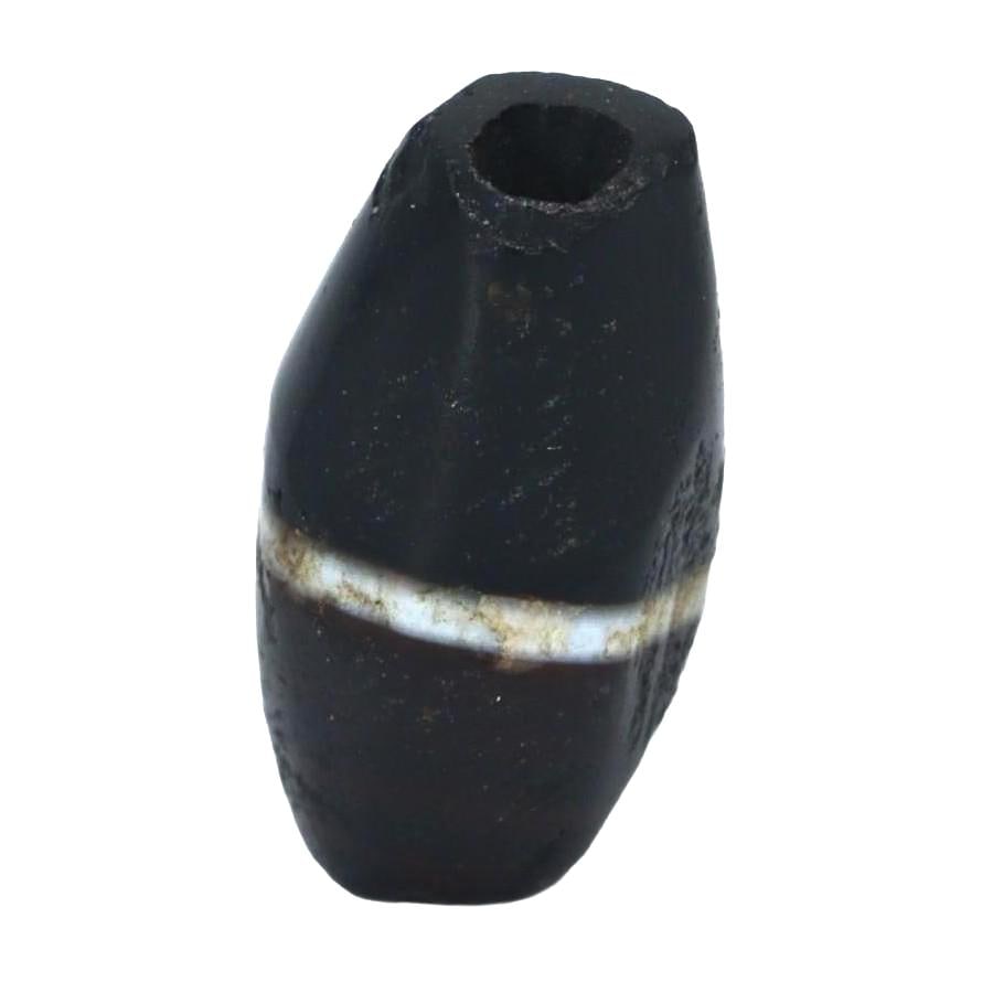 An Ancient Silk Road Banded Agate Chung Dzi Bead, c. 1st Millennium BCE (1 of 1)