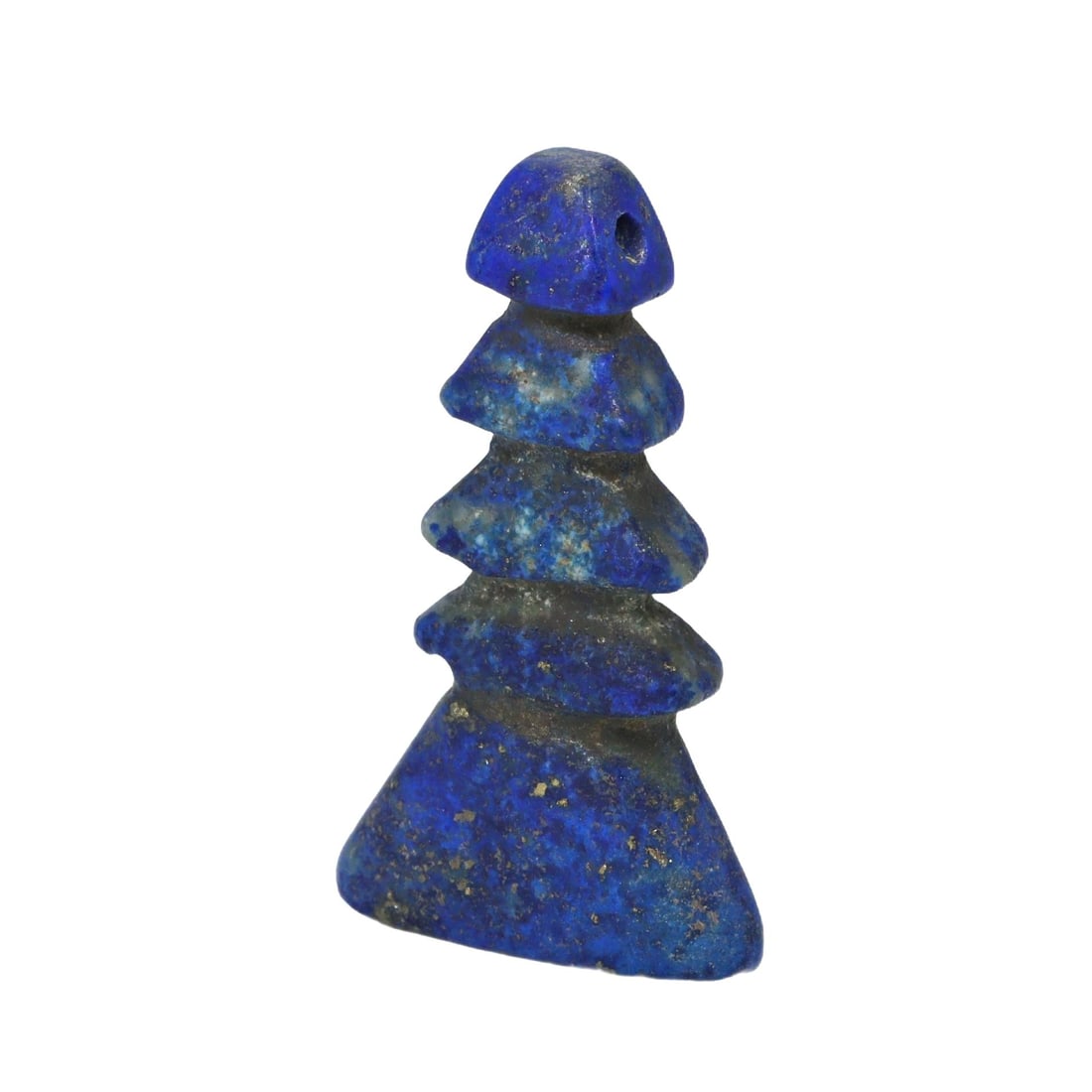 Ancient Egyptian Antiquities Lapis Lazuli Djed Pillar Amulet, c. 664–332 BCE (1 of 1)