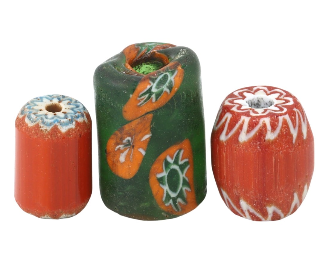 Group of 3 Antique Venetian Chevron Beads, 17th-18th Century (1 of 1)