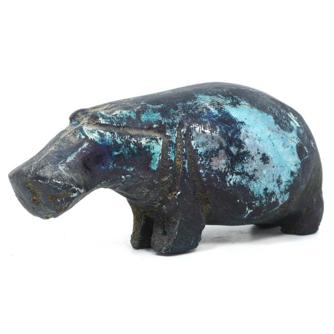 A Glazed Hippopotamus Statuette, Egyptian Late Period/Revival (1 of 4)