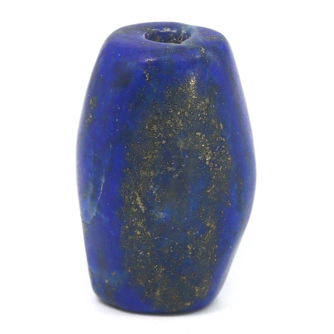 An Islamic Abbasid or Seljuk Empires Lapis Lazuli Bead, c. 8th–14th Century CE: A gem from the Islamic Golden Age, this lapis lazuli bead, with its deep celestial blue, is a relic of the Islamic empires' prosperity, where such materials were coveted for their beauty and supposed 