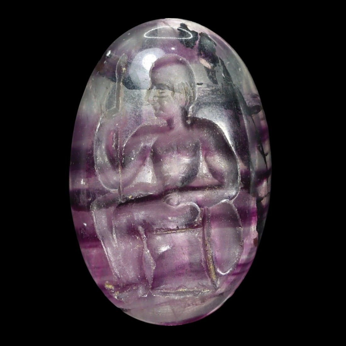 An Ancient Sasanian Amethyst Stamp Seal, c. 224–651 CE (1 of 1)