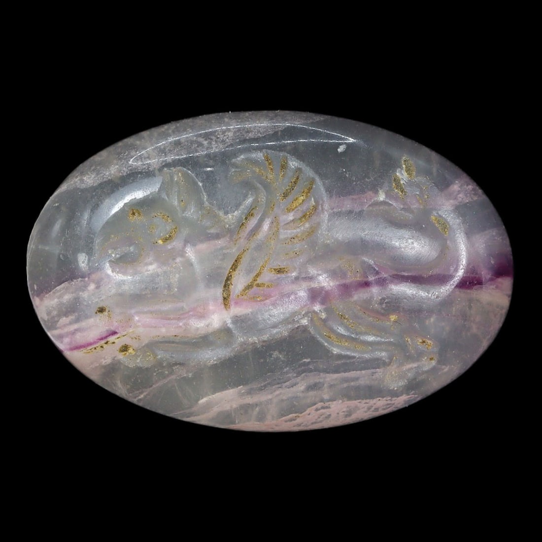 An Ancient Sasanian Amethyst Stamp Seal Featuring Mythical Beast, c. 224–651 CE (1 of 1)