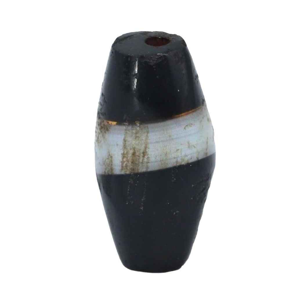 An Ancient Silk Road Banded Agate Chung Dzi Bead, c. 1st Millennium BCE (1 of 1)