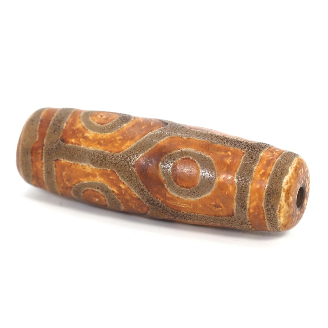 A Contemporary Tibetan Etched Agate dZi Bead (1 of 4)