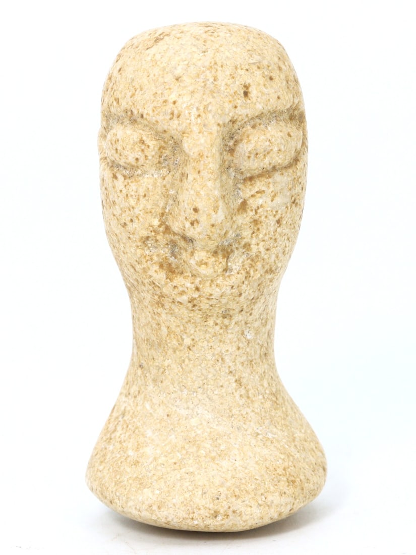 An Ancient Head of Bactria-Margiana Idol, 2nd Millennium BCE (1 of 2)