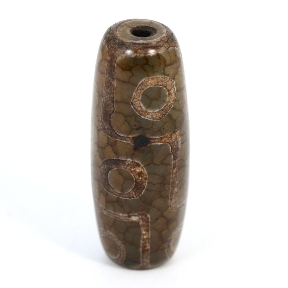 A Contemporary Tibetan Etched Agate dZi Bead (1 of 4)