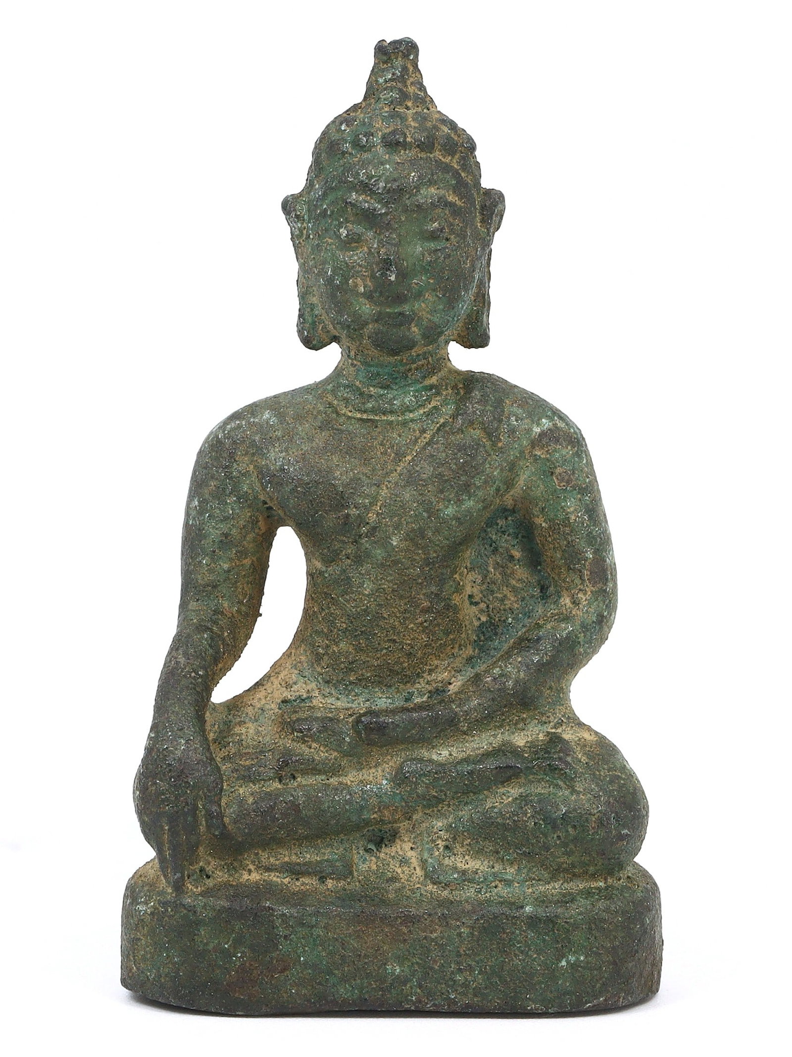 An Ancient Southeast Asian Bronze Seated Buddha, Pre-15th Century (1 of 2)