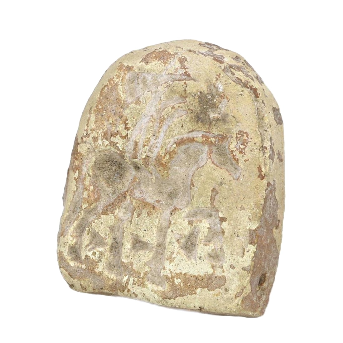 An Ancient Indus Valley Terracotta Stamp Seal, c. 2500-1900 BCE (1 of 1)