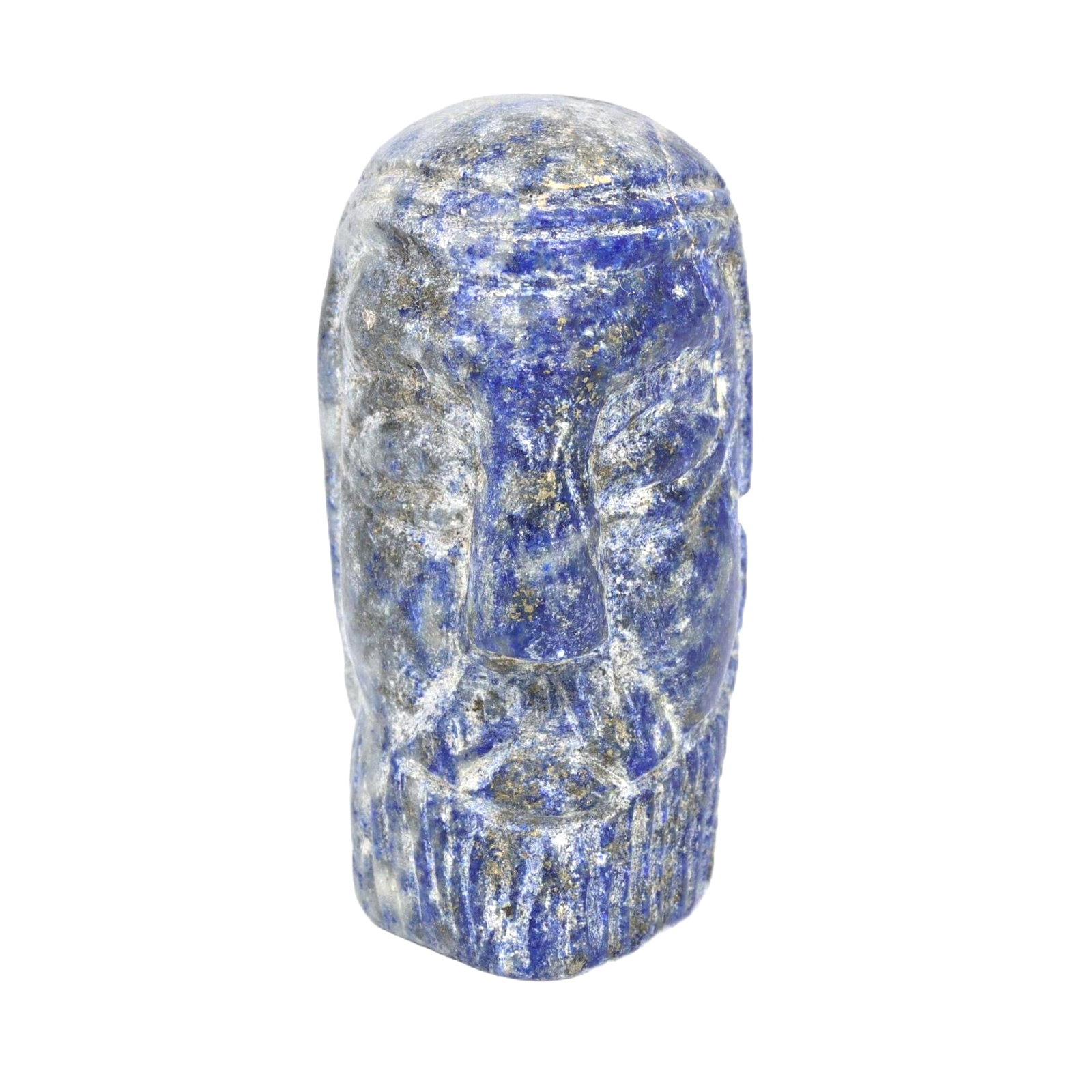 An Ancient Sasanian Lapis Lazuli Carved Bust, c. 3rd-4th Century CE: Category: Figurines and Statuettes This exquisite Sasanian bust, meticulously sculpted from lapis lazuli, dates back to the 3rd to 4th century CE. The piece embodies the high level of artistry and cul