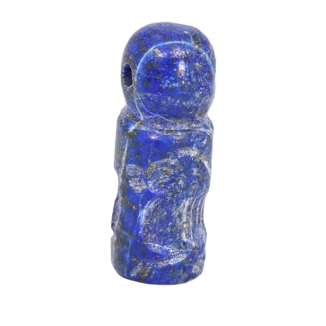 An Ancient Sasanian Lapis Lazuli Cylinder Seal, c. 3rd-1st Millennium BCE: Category: Cylinder Seals and Impressions This cylinder seal, expertly fashioned from lapis lazuli, features intricate engravings that were used to roll over wet clay to leave continuous decorative and