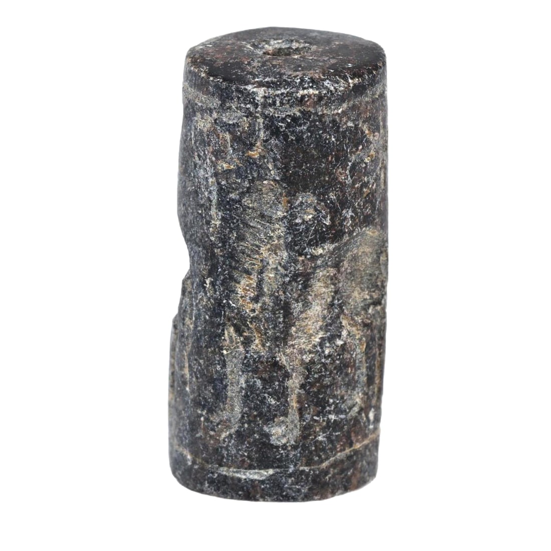 An Ancient Near Eastern Steatite Cylinder Seal, Neo-Assyrian Period, c. 911-609 BCE (1 of 2)