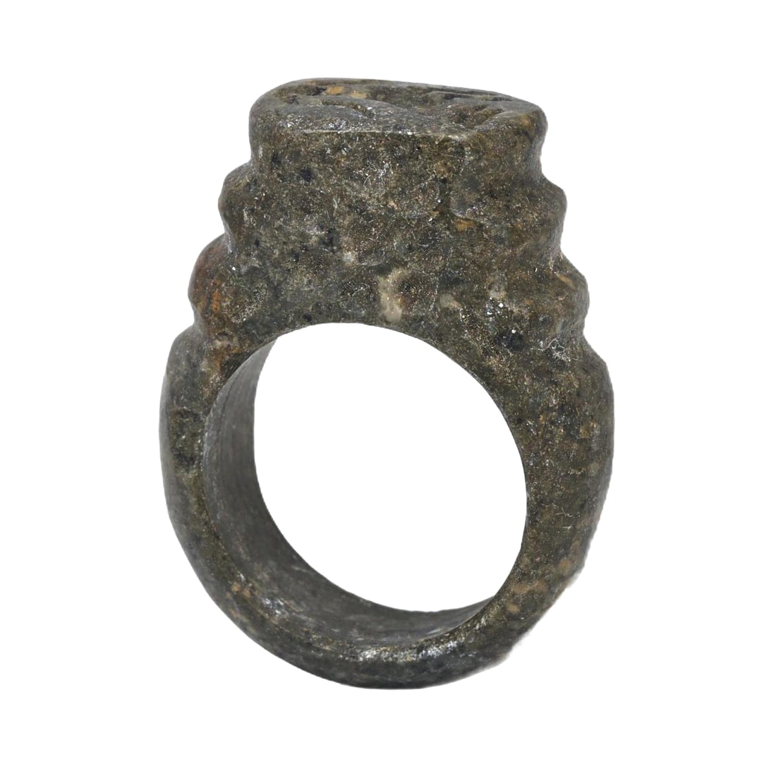 An Achaemenid Empire Steatite Carved Ring, c. 550-330 BCE: Category: Ornaments and Dress Accessories This exquisitely carved steatite ring originates from the Achaemenid Empire, demonstrating the sophisticated craftsmanship and artistic expression of the peri