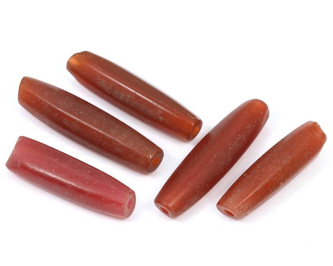 Antique Silk Road Middle Ages Carnelian Beads, c. 8th-10th Century CE (1 of 1)
