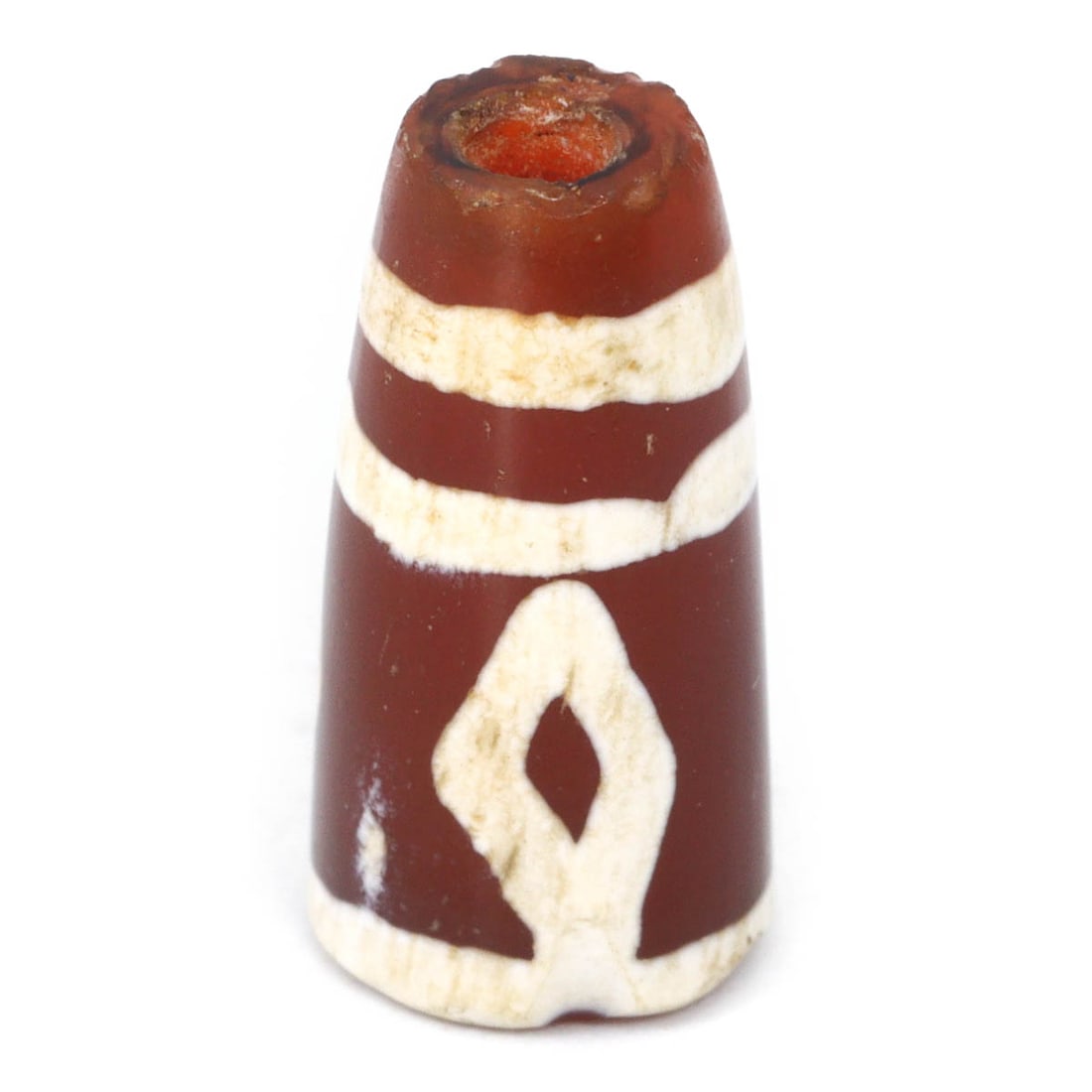 An Antique Himalayan Tibetan Etched Dzi Bead, c. 1000-1200 CE (1 of 1)