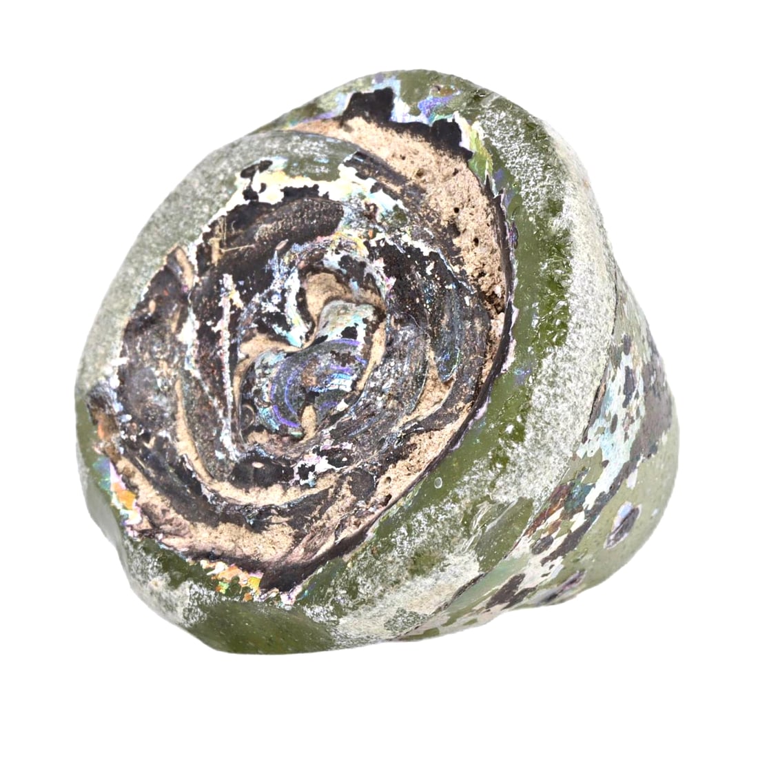 An Ancient Byzantine-Islamic Patinated Glass Chess Piece, c. 7th-10th Century CE (1 of 2)