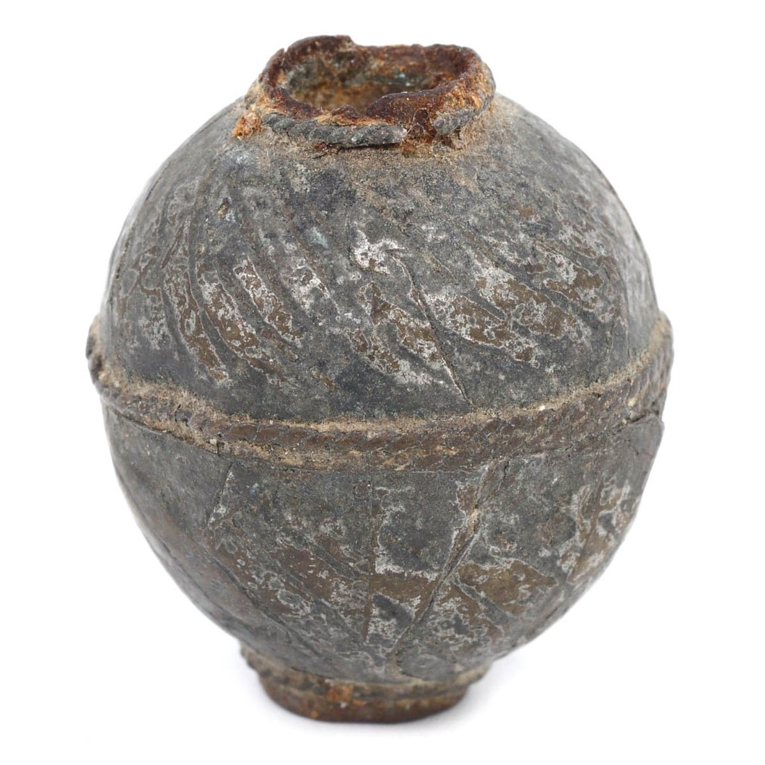 Ancient Islamic Silver Bead, Probably Seljuk Empire, c. 1037-1194 CE: Category: Beads and Jewelry Components 10 This silver bead features elaborate engravings typical of the Seljuk Empire's artistic expression, integrating Persian influences with Islamic motifs. Such be