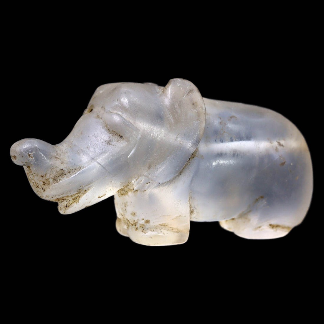 An Ancient Gandharan Rock Crystal Elephant Amulet, 1st-3rd Century CE (1 of 1)