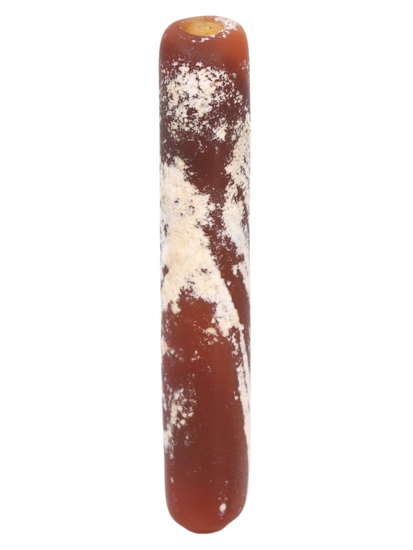 An Ancient Greco-Bactrian Carnelian Tube Bead, 3rd-2nd Century BCE (1 of 1)