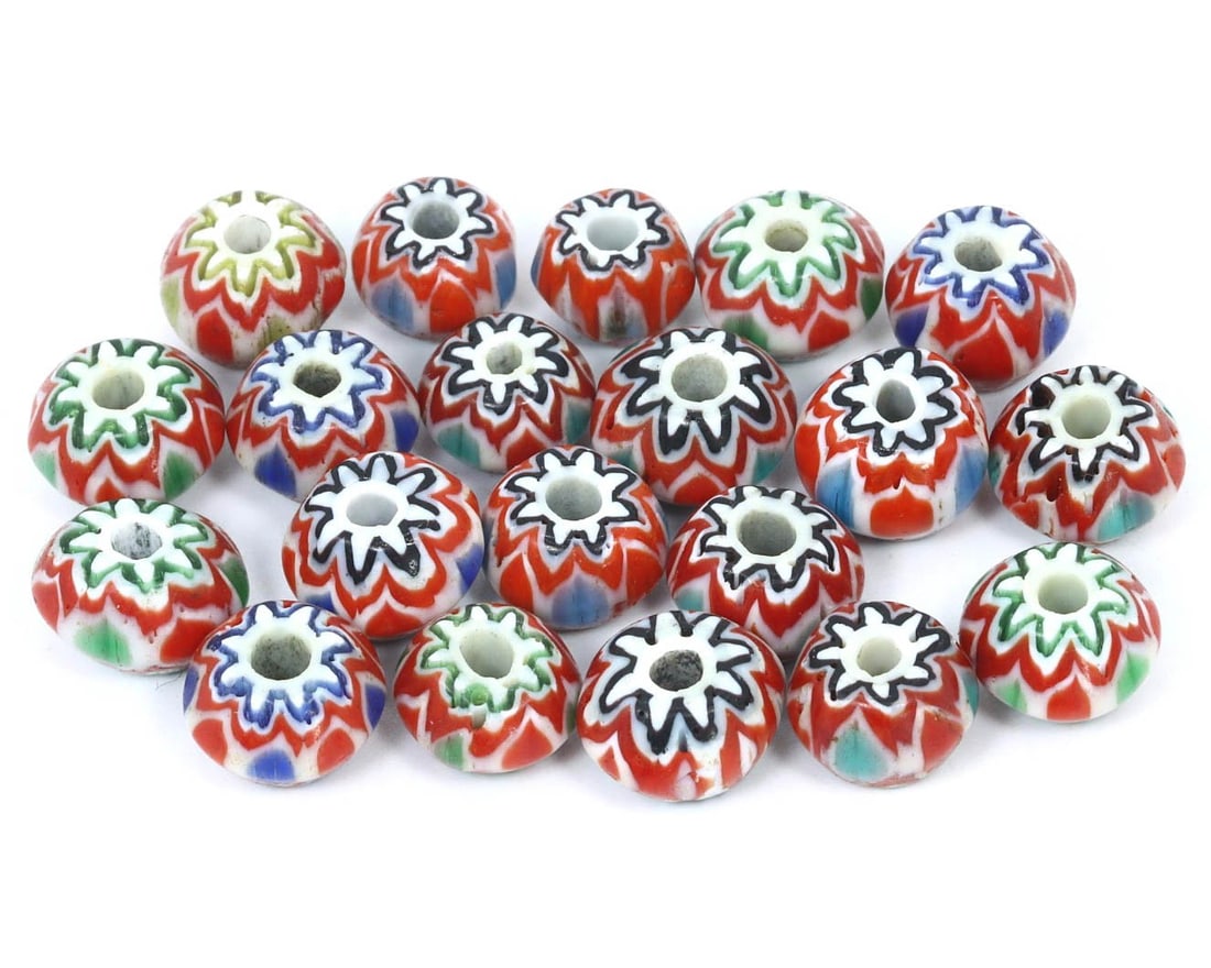 Lot of Vintage Small Chevron Beads, c. Early 20th Century (1 of 1)