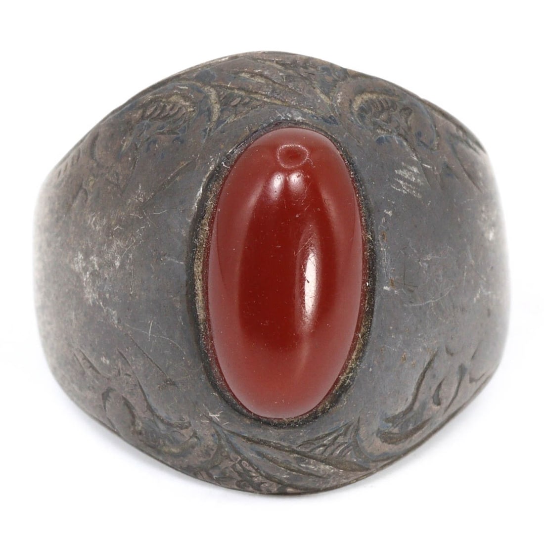 An Antique Islamic Carnelian Silver Ring, ca. 18th-19th Century CE (1 of 2)