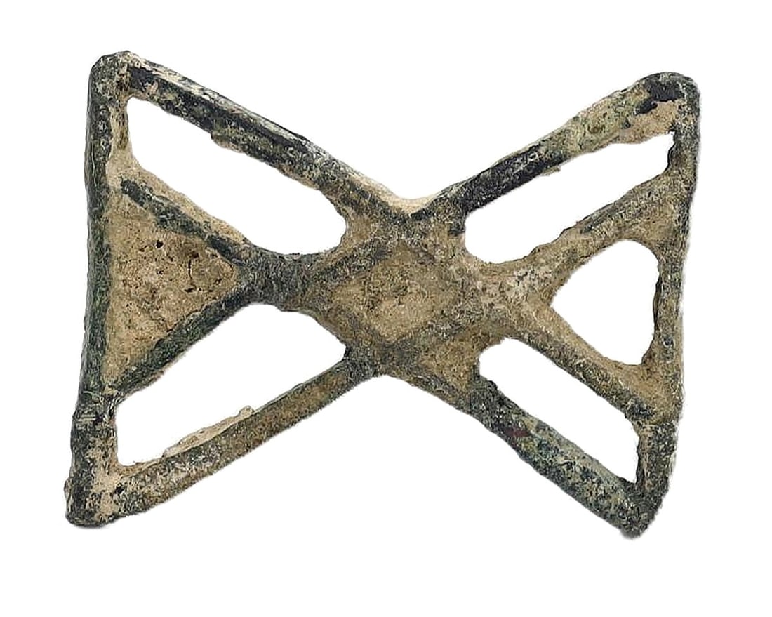 An Ancient Bactria-Margiana Bronze Openwork Stamp Seal, ca. late 3rd-early 2nd millennium BCE: Category: SealingsThis bronze openwork stamp seal from the Bactria-Margiana Archaeological Complex represents the advanced metalworking skills of the Bronze Age civilization in Central Asia. Its desig