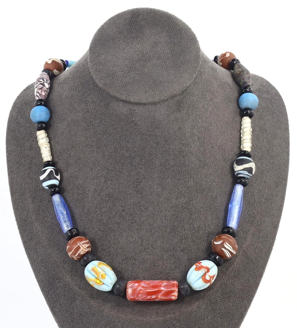 Antique Bead Necklace with Venetian and Trade Beads, Circa 19th-20th Century (1 of 1)