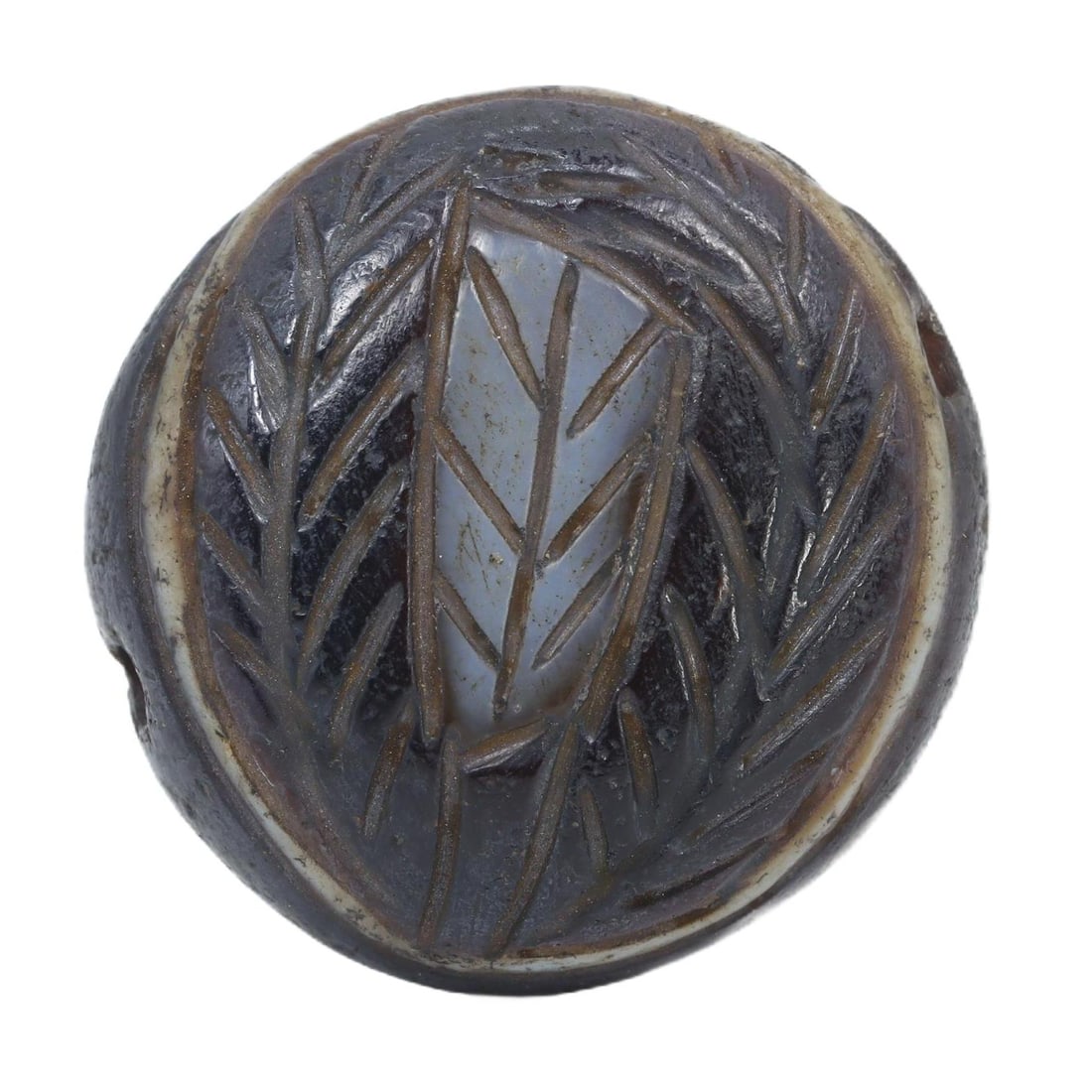 Antique Coptic Carved Agate Amulet, c. 3rd-6th Century CE (1 of 1)