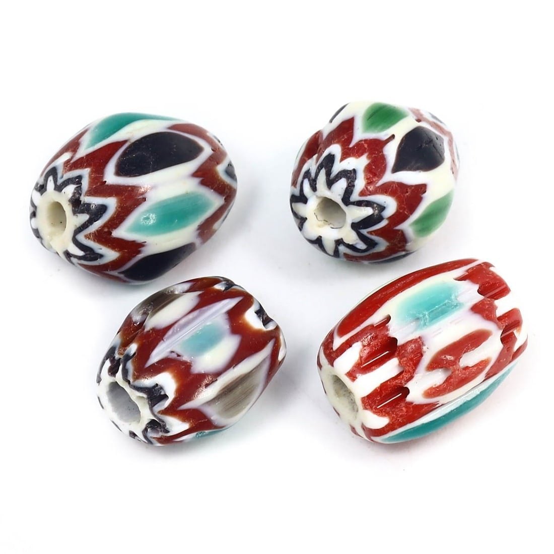 Lot of Vintage Venetian Chevron Beads, c. Early 20th Century (1 of 1)