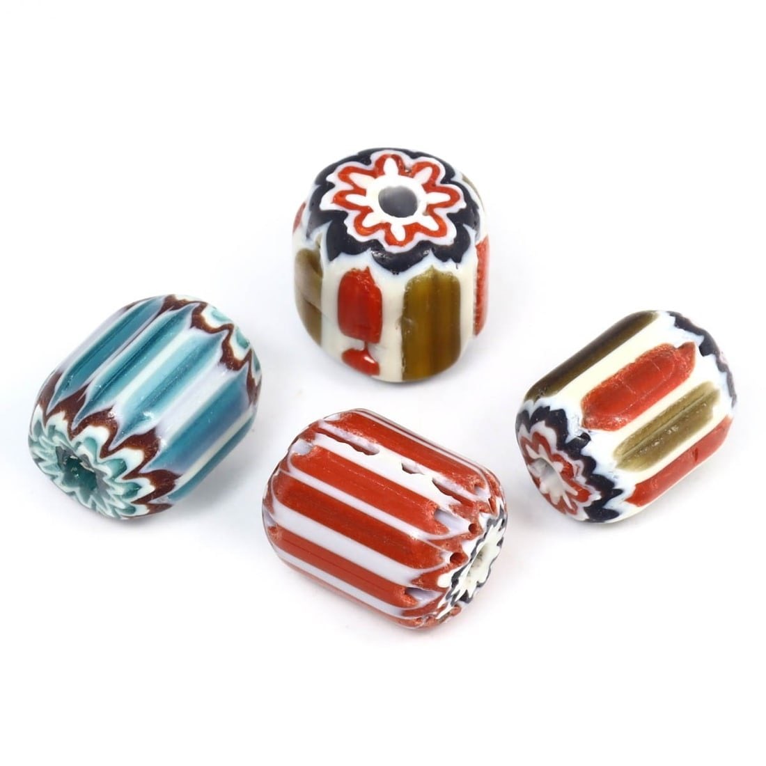 Assortment of Vintage Venetian Chevron Beads, c. Early 20th Century (1 of 1)