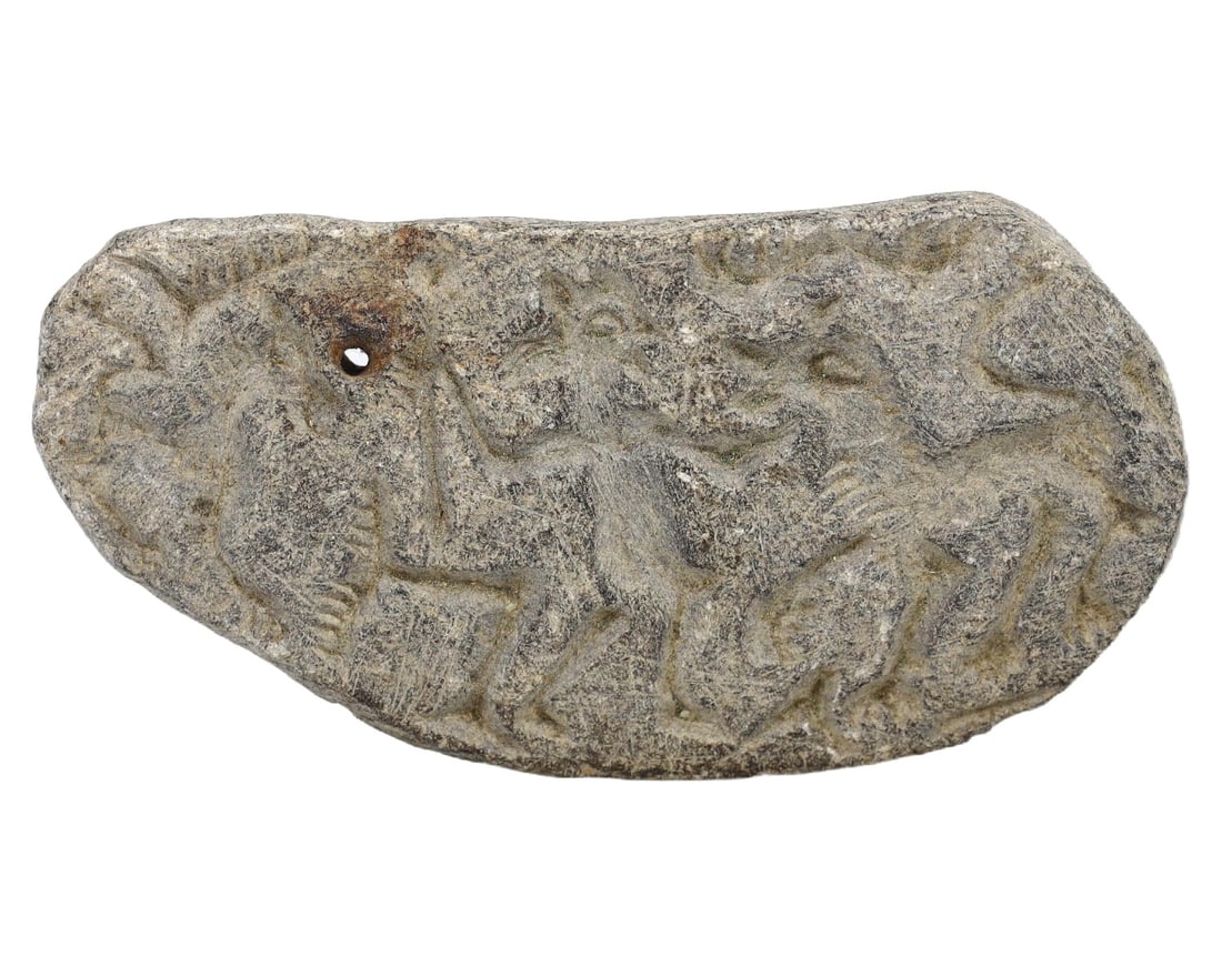 An Ancient Mesopotamian Chlorite Schist Carved Plaque Relief, Early Dynastic Period, c. 2900-2350 (1 of 1)