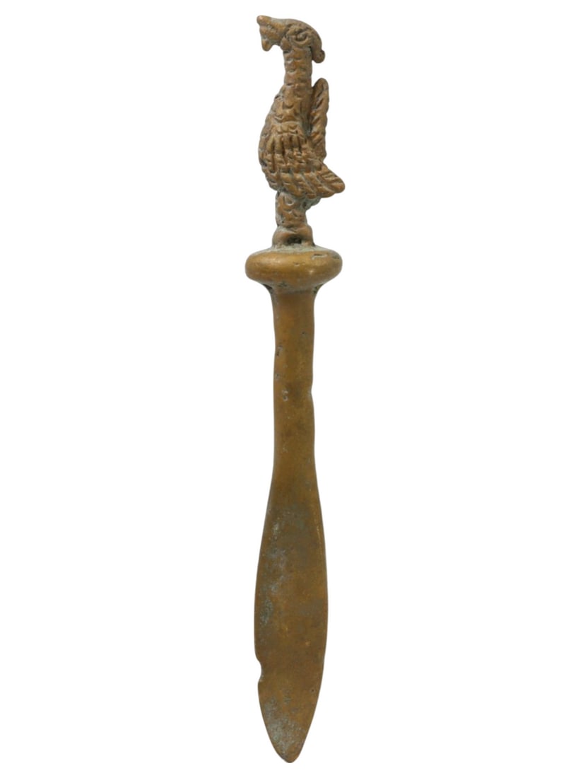 An Antique Medieval Bronze Ritual Knife, c. 1200-1400 AD (1 of 2)