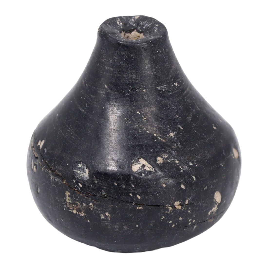 An Ancient Sasanian Jet Stone Bead, c. 224-651 AD: This exquisite bead, made from fine jet stone. Dating back to the Sasanian period (c. 224-651 AD), it exemplifies the sophisticated craftsmanship and cultural significance of the time. Such beads were