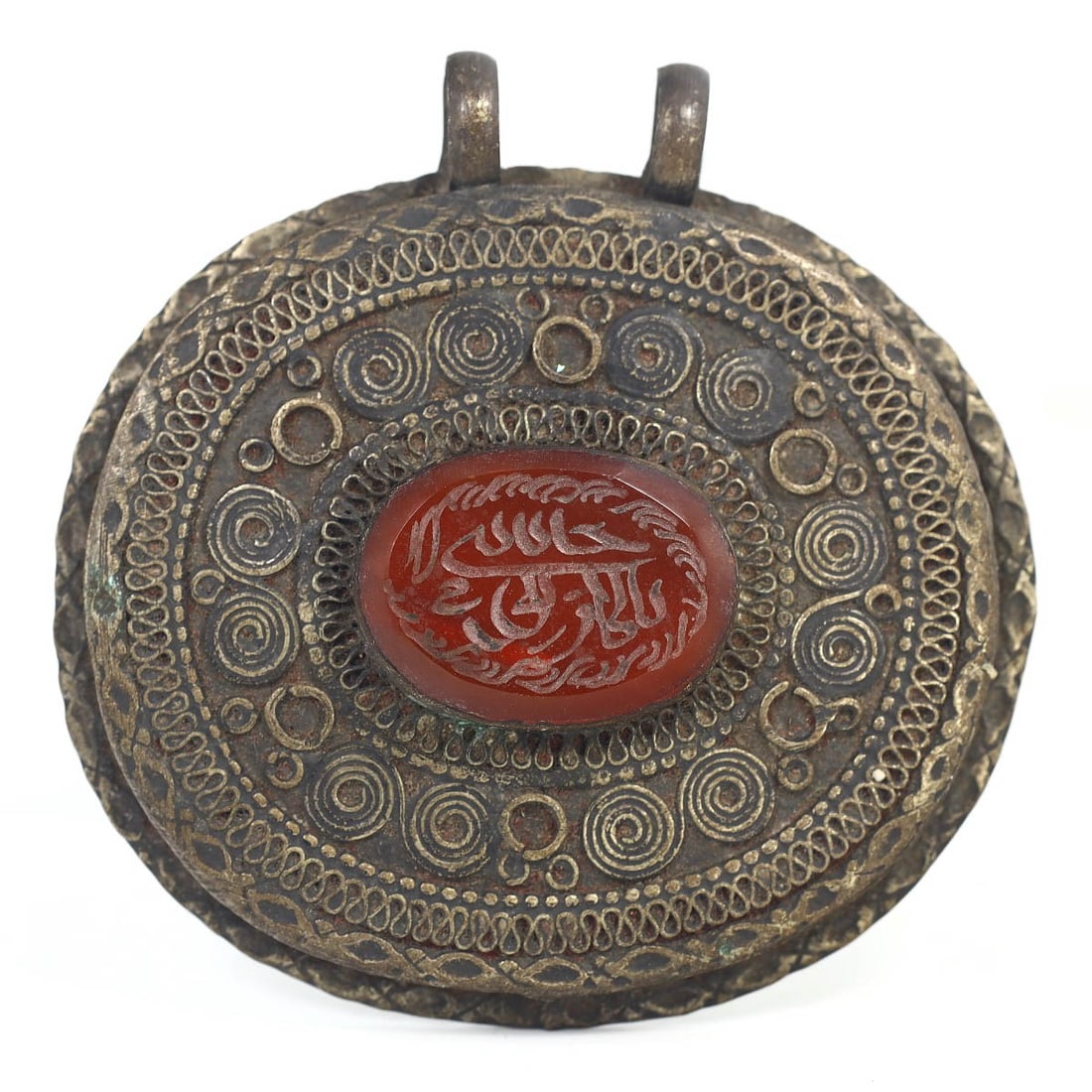 An Antique Carnelian and Silver Islamic Amulet Locket, c. 18th - 19th Century (1 of 1)