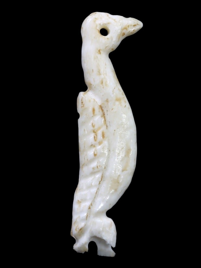 An Islamic Period Conch Shell Bird Figurine, c. 17th-18th Century CE (1 of 1)