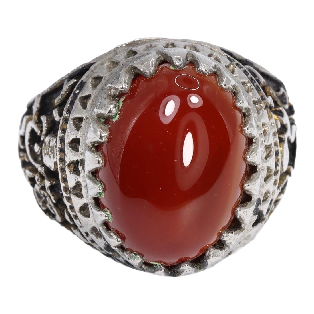 Mid-Century Islamic Carnelian Silver Ring, 20th Century (1 of 1)