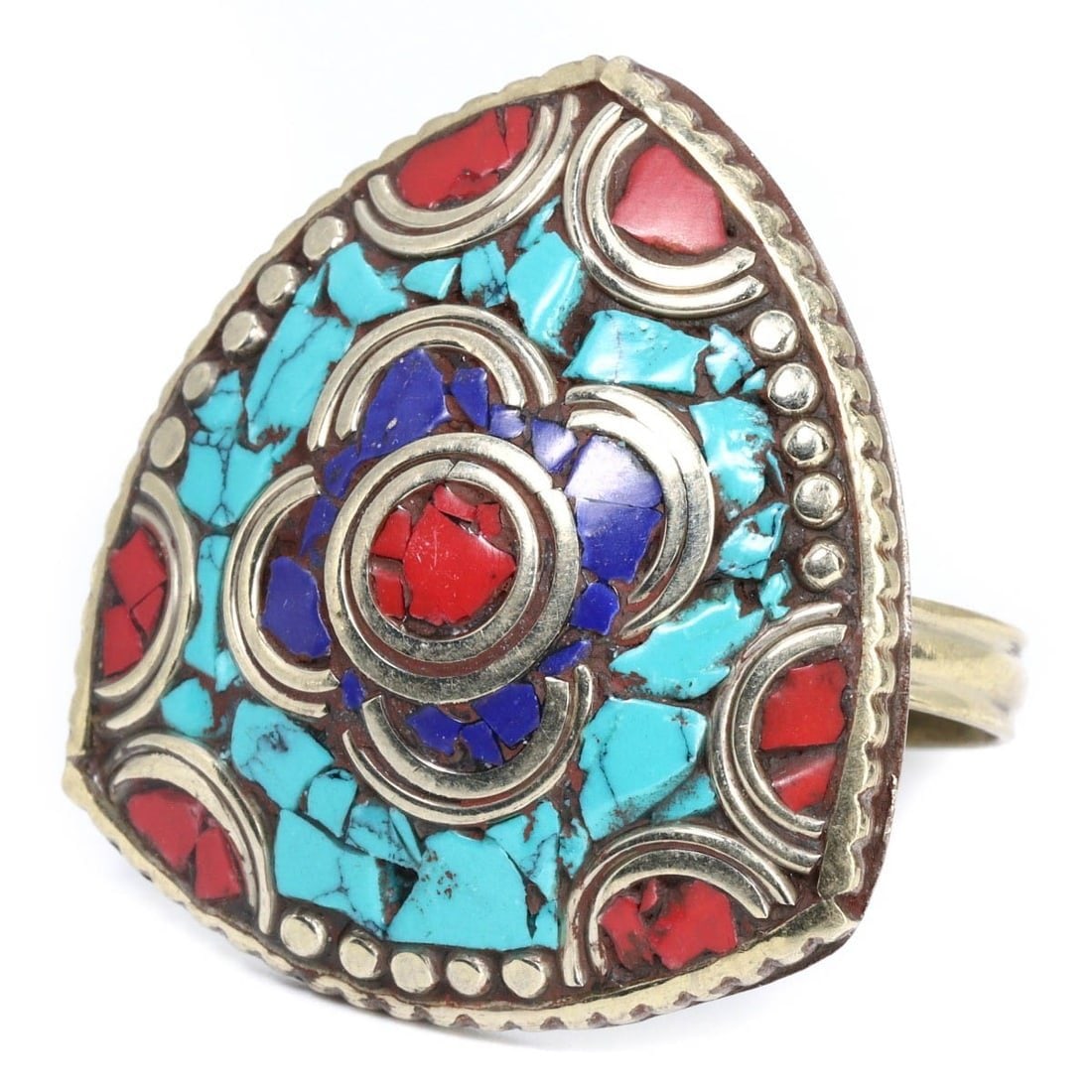 Collection of Vintage Early 20th Century Gilt Tribal Silver Rings, c. 1920-1930 (1 of 2)