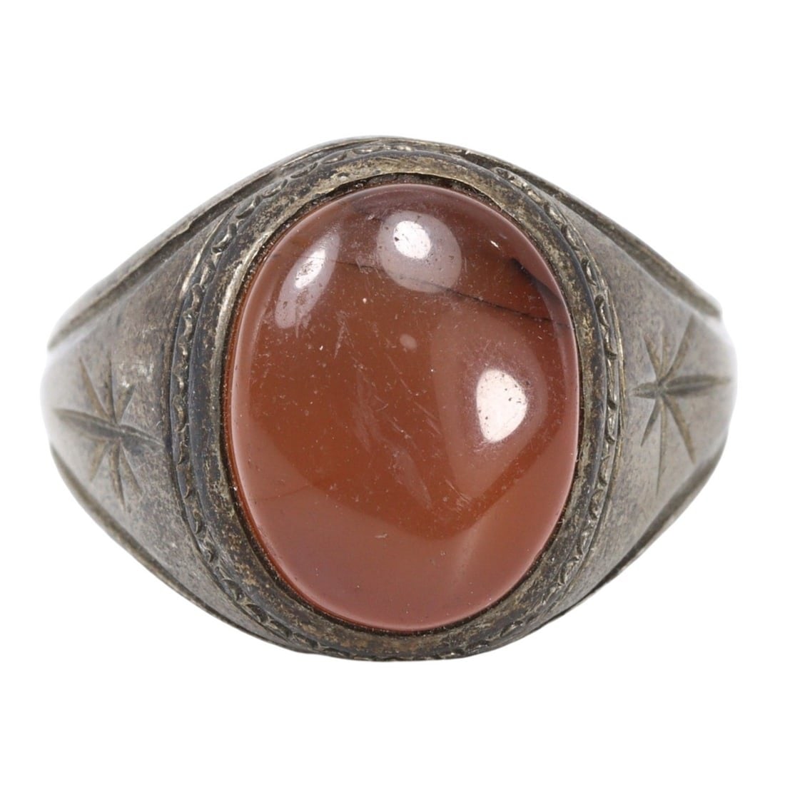 An Antique Islamic Carnelian Silver Cocktail & Statement Ring, c. 9th-13th Century (1 of 2)
