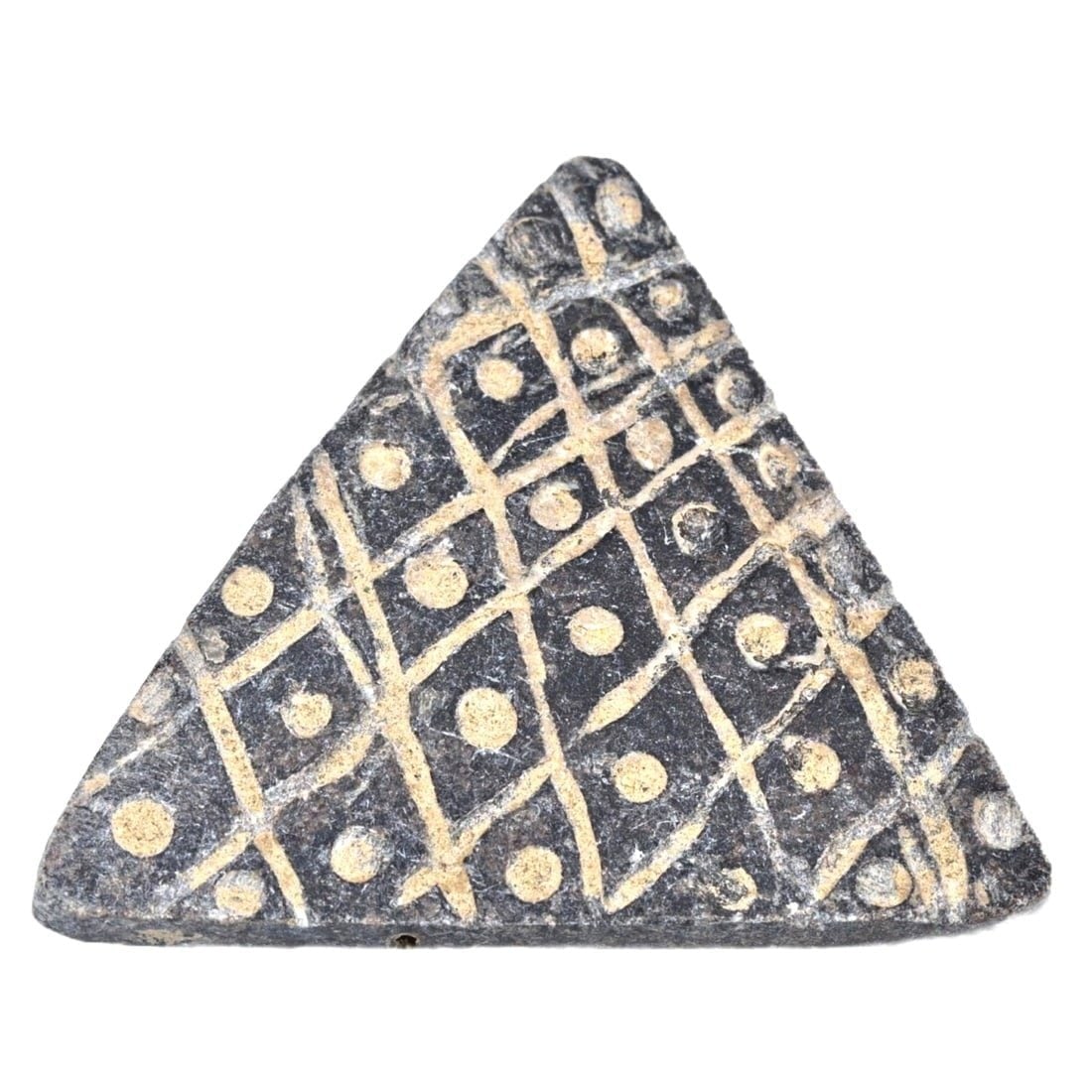 Ancient Near Eastern Steatite Stamp Seal, c. 1200-800 BCE: Category: Sealings This steatite stamp seal from the Near East features a geometric pattern that is both aesthetic and functional. Such seals were used to secure and decorate containers or documents, 