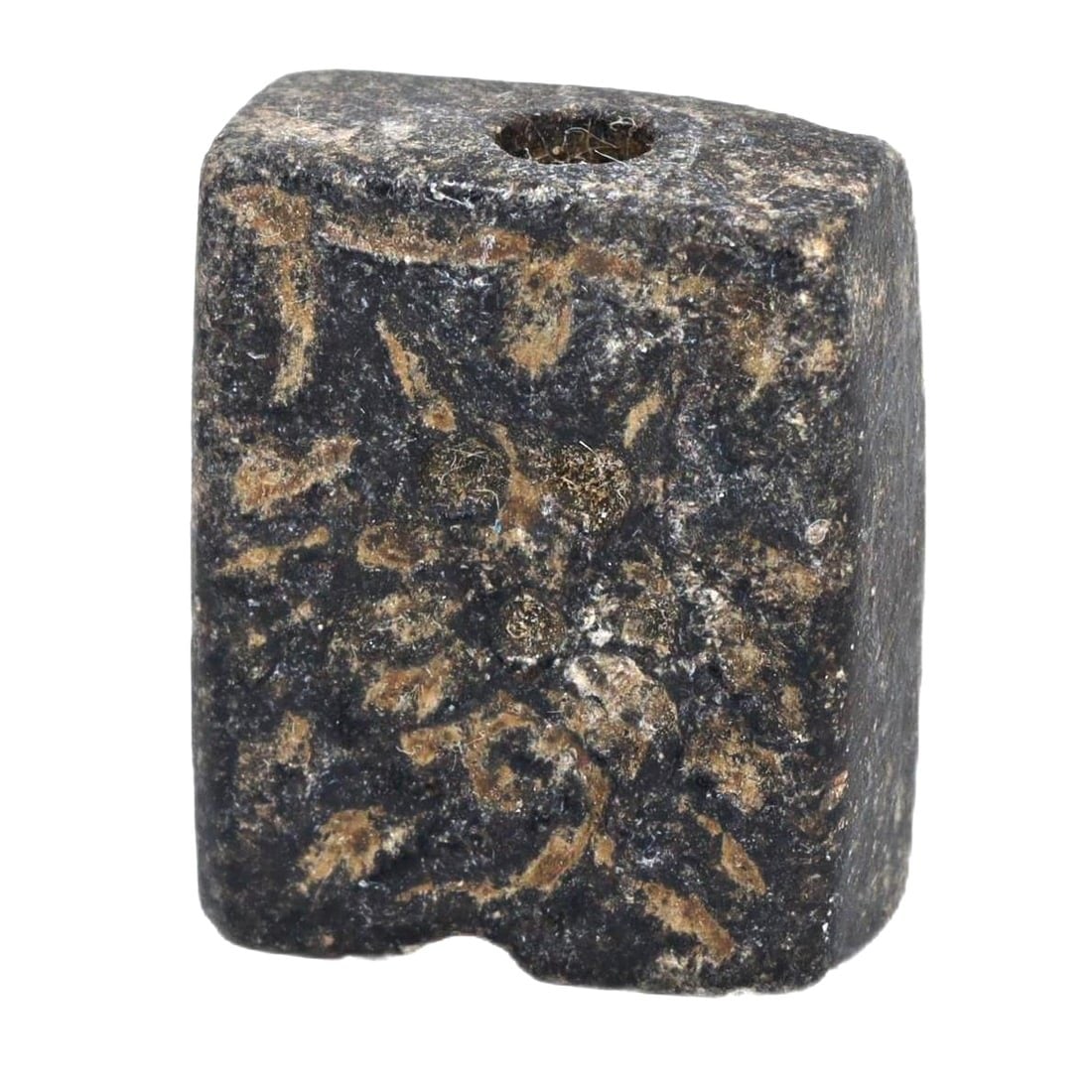 An Ancient Achaemenid Diorite Double Convex, c. 550-330 BCE: This exquisite double convex, made from deep greenish-black diorite, dates back to the Achaemenid period (c. 550-330 BCE). It exemplifies the meticulous craftsmanship and artistic sophistication of Pe