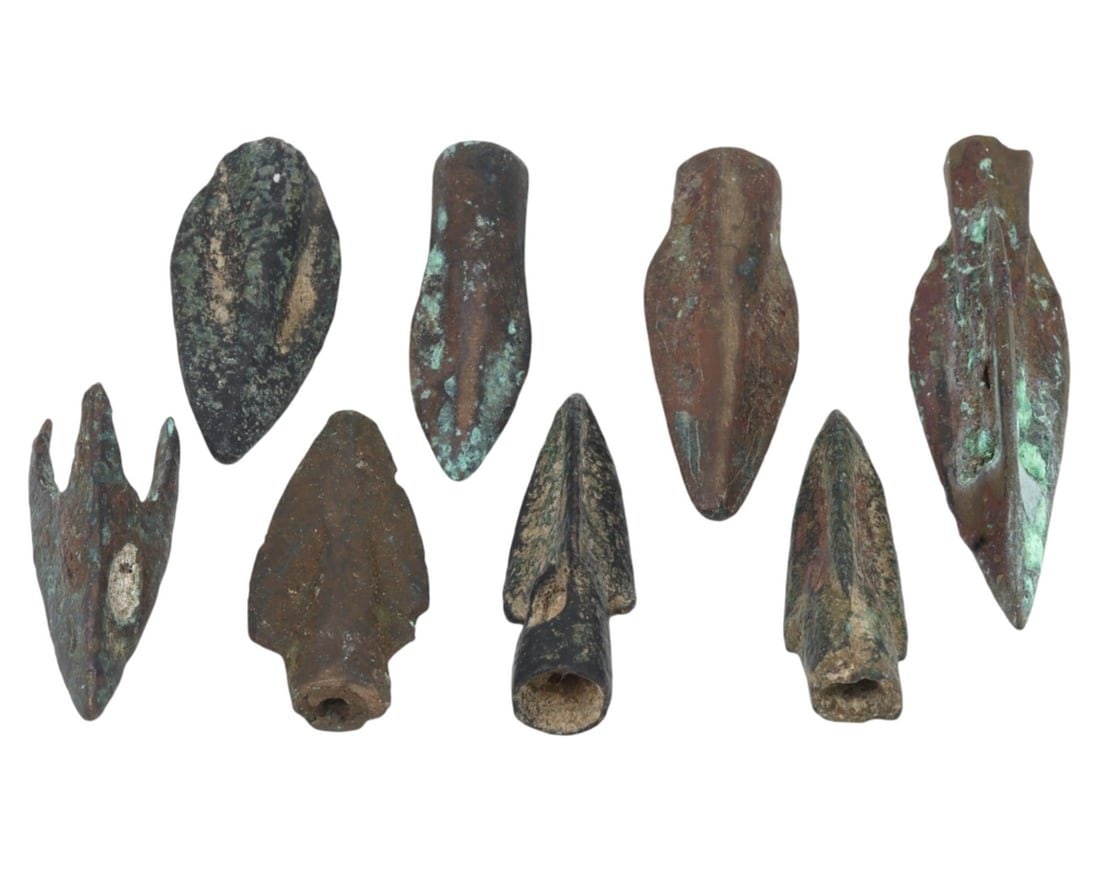 Collection of Ancient Greek Roman Bronze Arrowheads (1 of 1)
