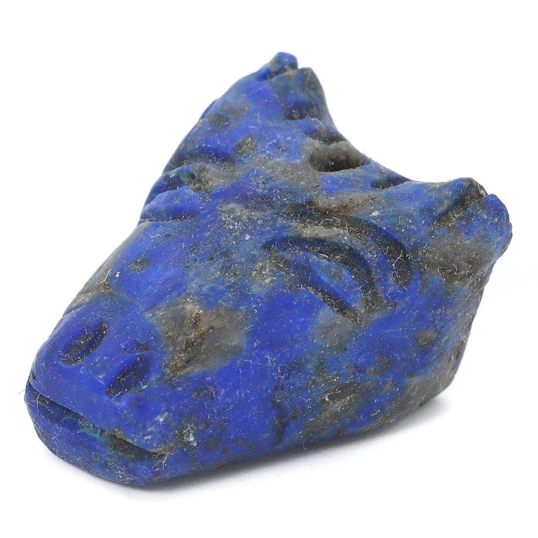 An Ancient Lapis Lazuli Animal Head Amulet, Circa 1st Millennium BCE (1 of 2)