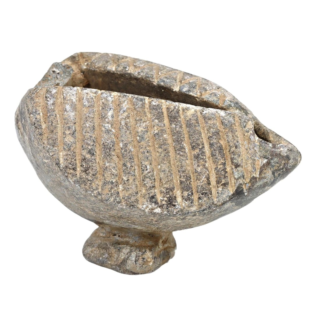 Ancient Near Eastern Chlorite Schist Carved Vessel (1 of 2)