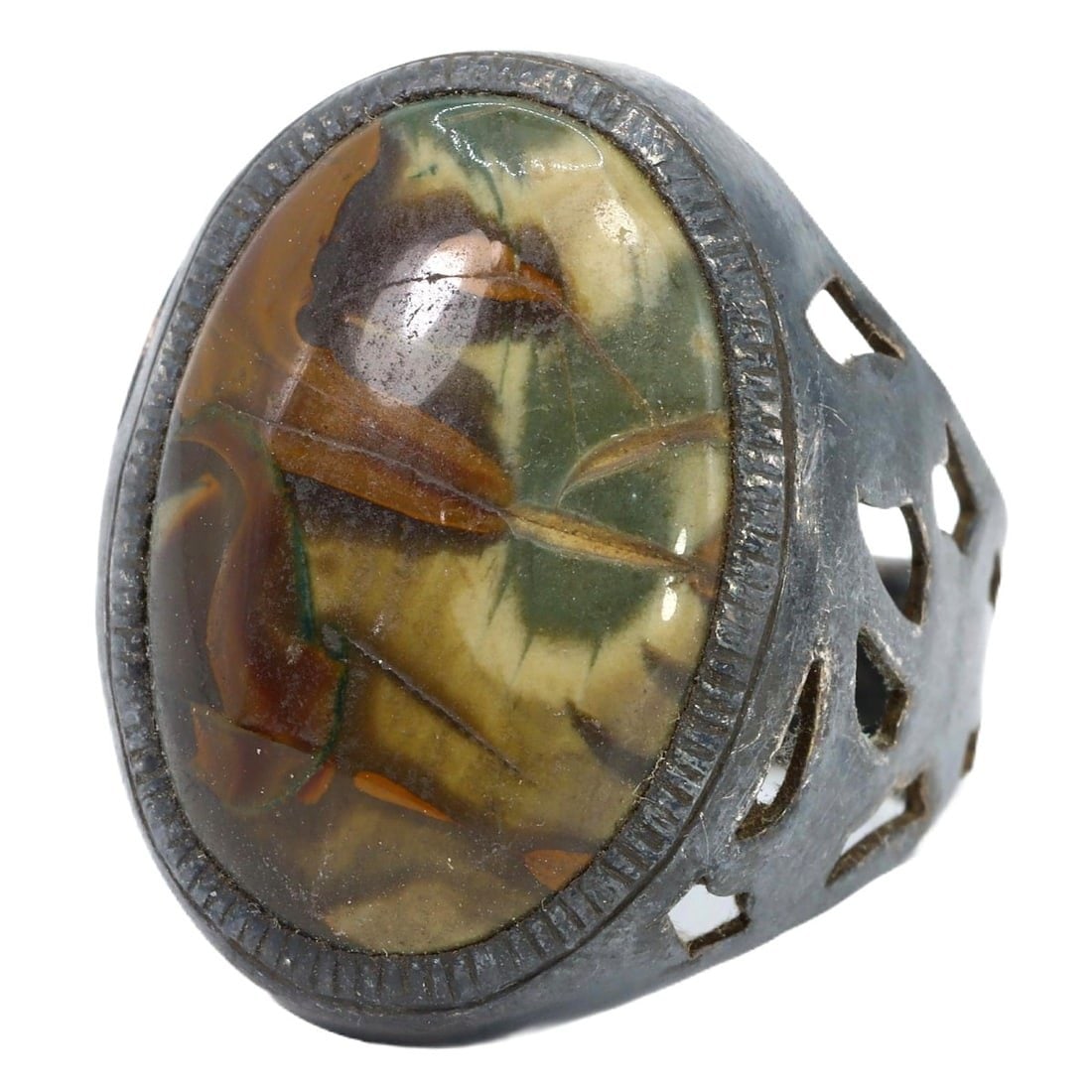 Antique Islamic Silver Carnelian Agate Ring (1 of 2)