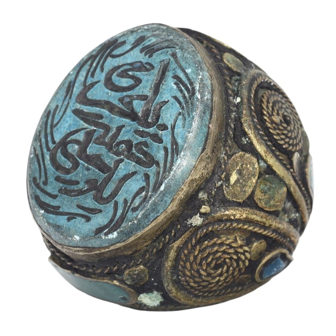 An Antique Central Asian Islamic Intaglio Stamp Seal Signet Ring (1 of 2)