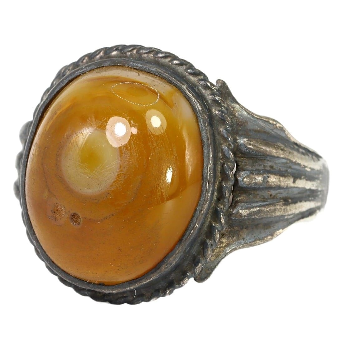Antique Islamic Silver Carnelian Agate Ring (1 of 2)