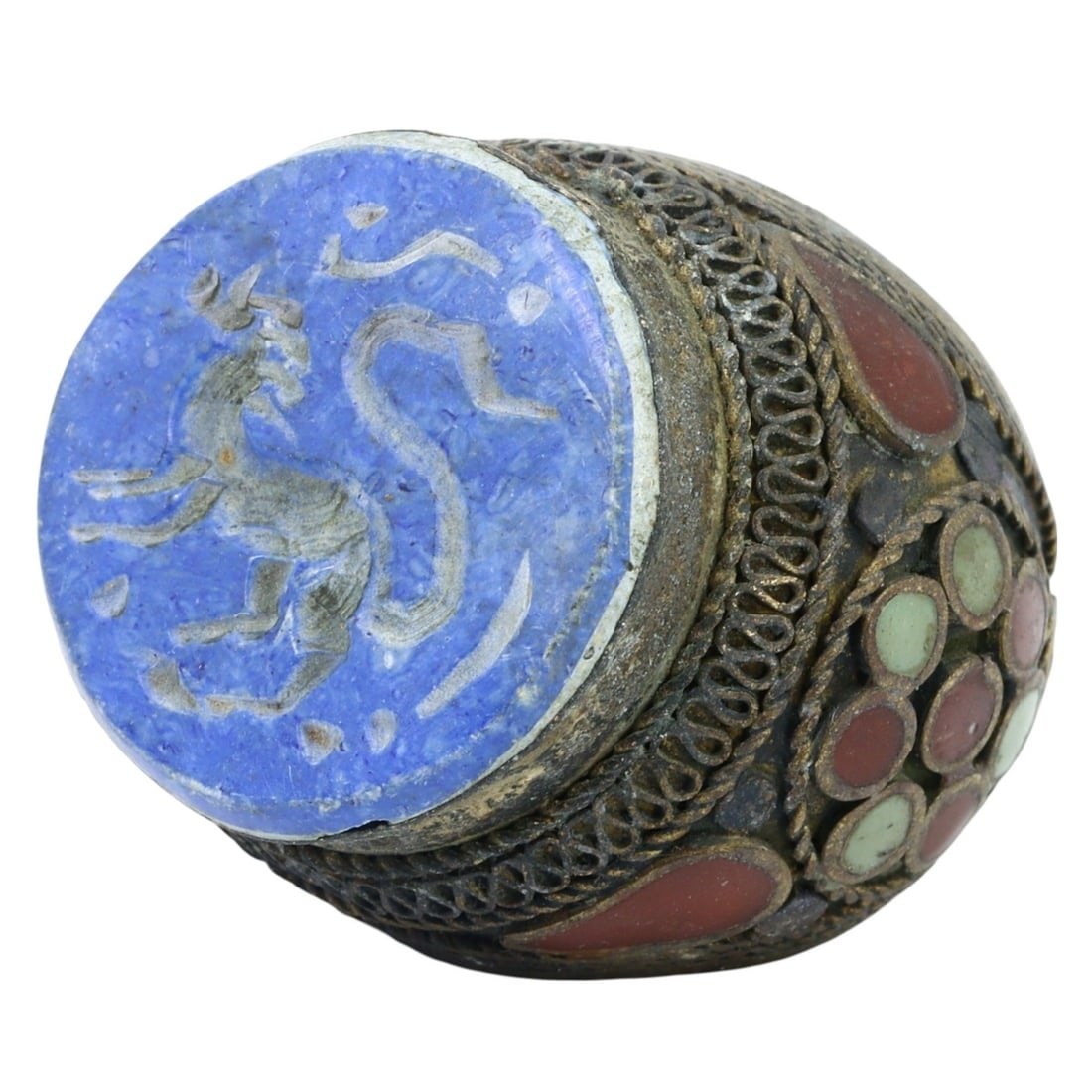 An Antique Central Asian Islamic Intaglio Stamp Seal Signet Ring (1 of 2)